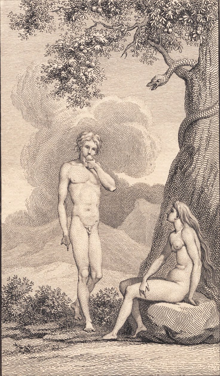 Illustration til Johannes Ewald "Adam og Eva". IV af J.F. Clemens