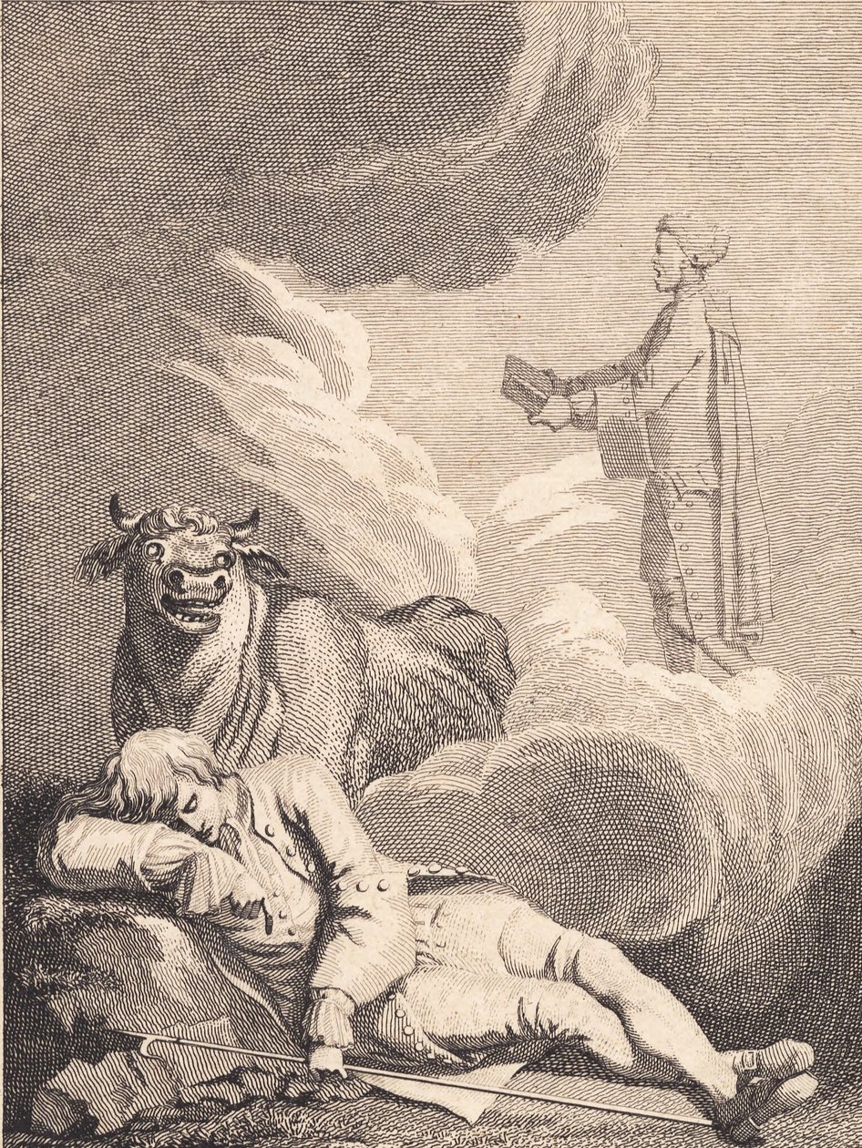 Niels Klim troer at høre degnen i Fane Kirke. I af J.F. Clemens