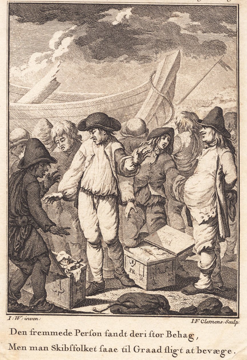 Peder Paars efter strandingen på Anholt af J.F. Clemens