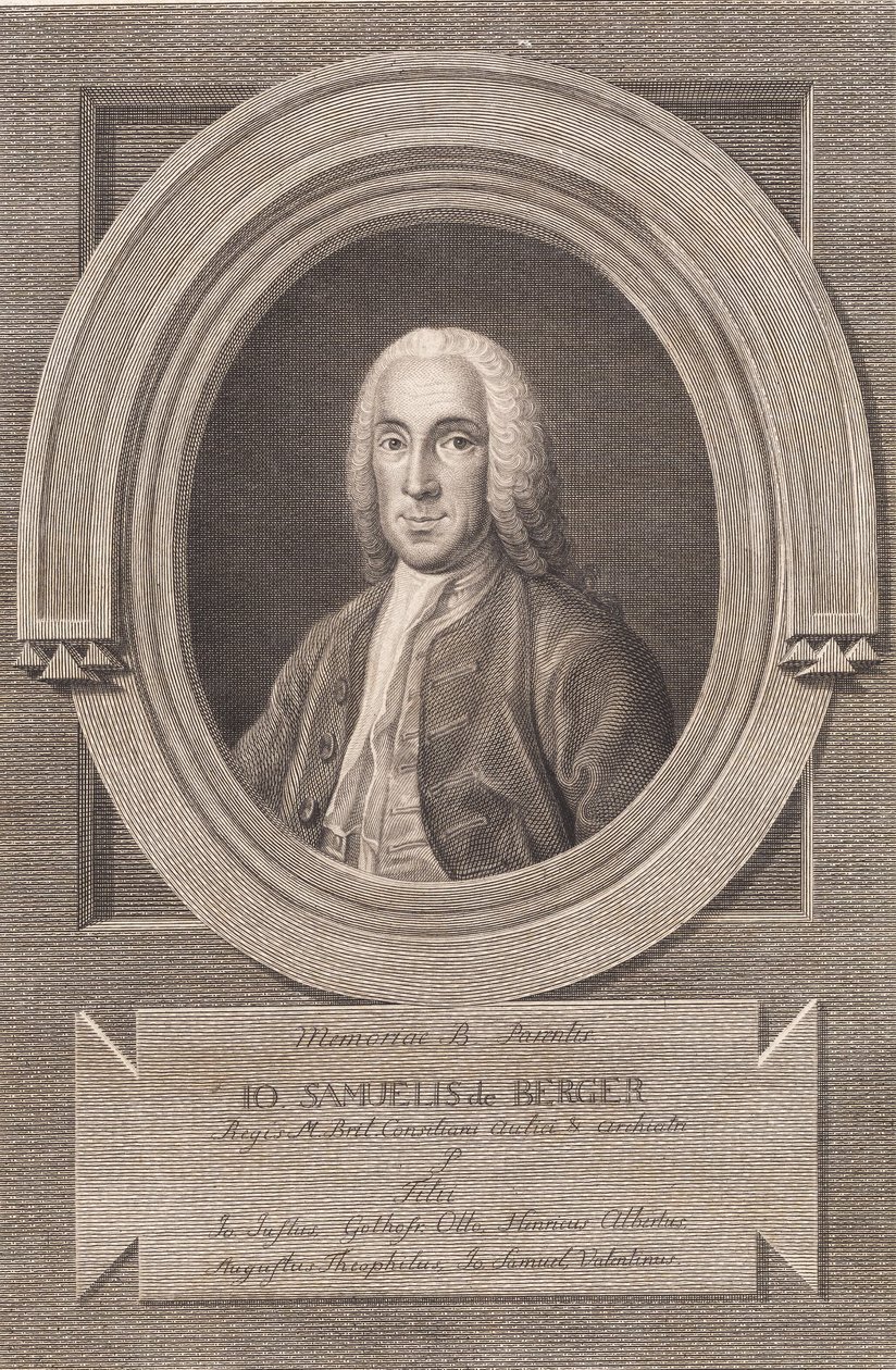 Portræt af læge Johann Samuel von Berger af J.F. Clemens