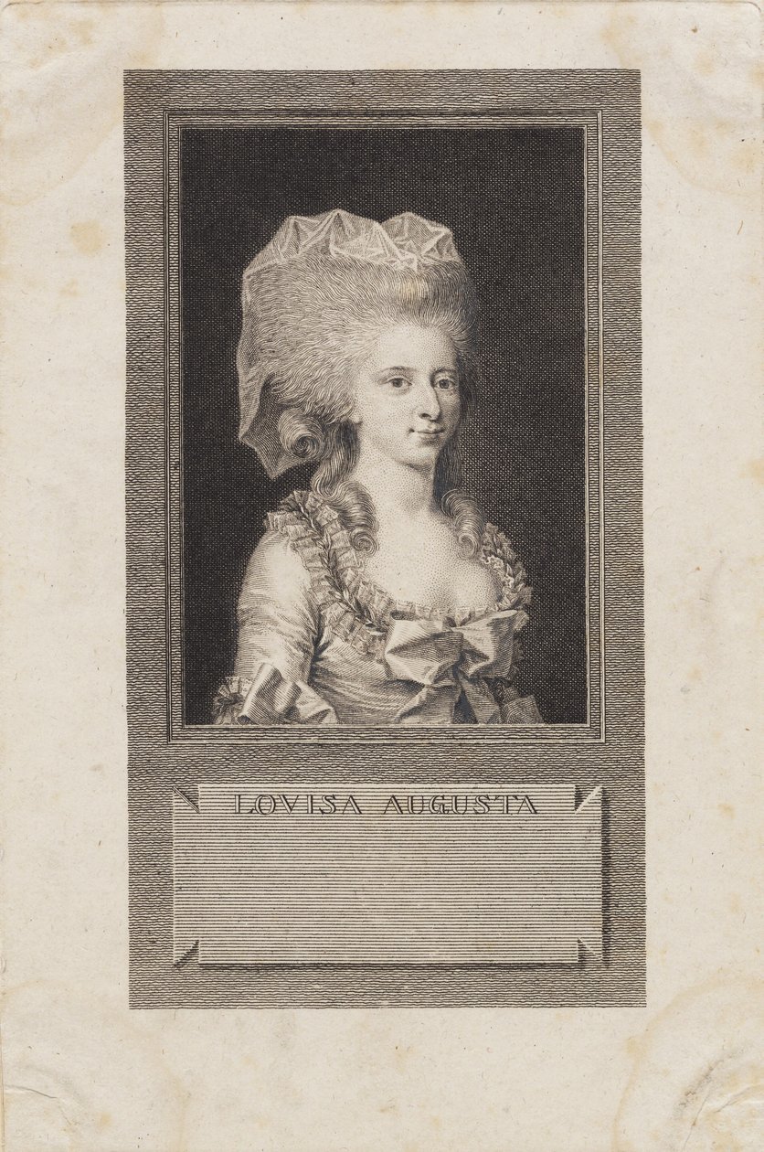 Portræt af prinsesse Louisa Augusta af J.F. Clemens