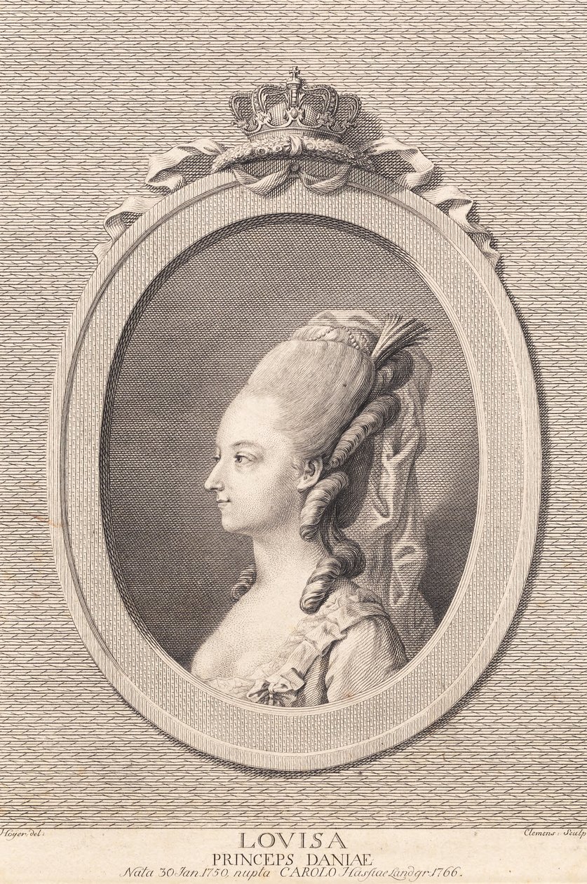 Prinsesse Louise, gift med Carl af Hessen af J.F. Clemens
