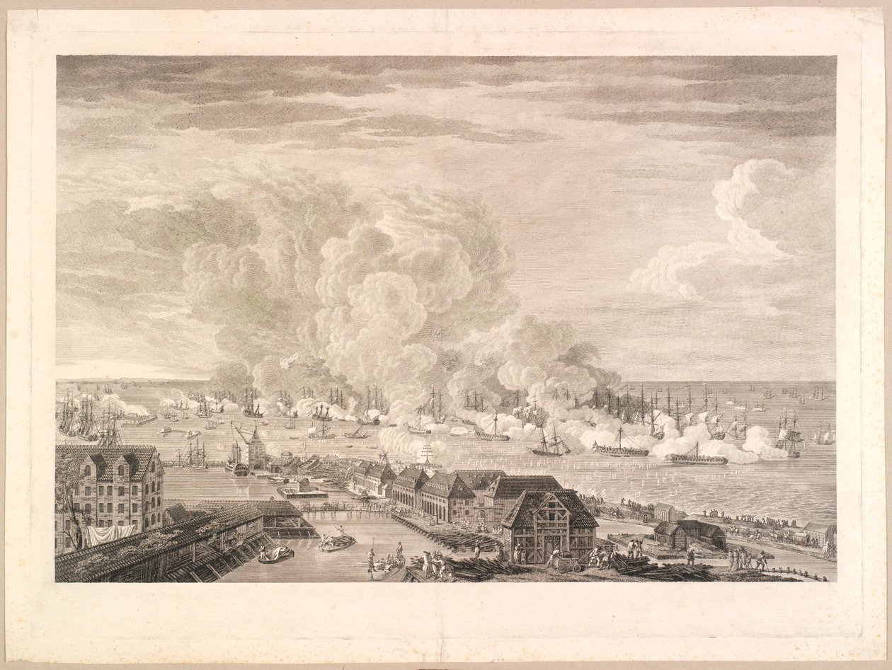 Slaget ved reden 2. april 1801 af J.F. Clemens