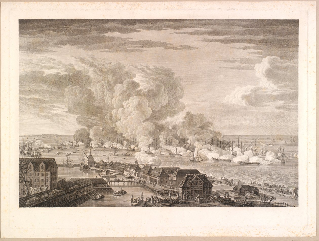 Slaget ved Reden den 2. april 1801 af J.F. Clemens