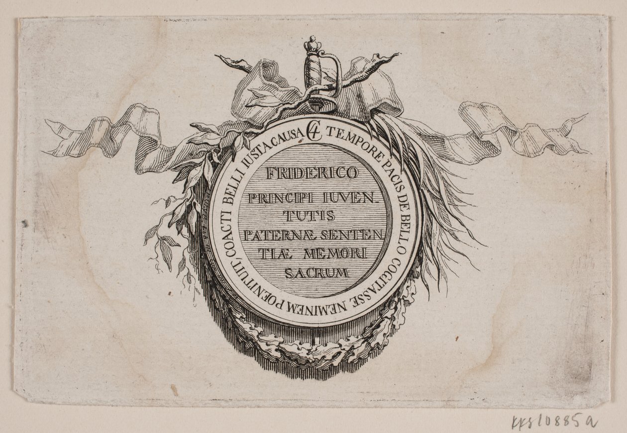 Vignet med medaille af J.F. Clemens