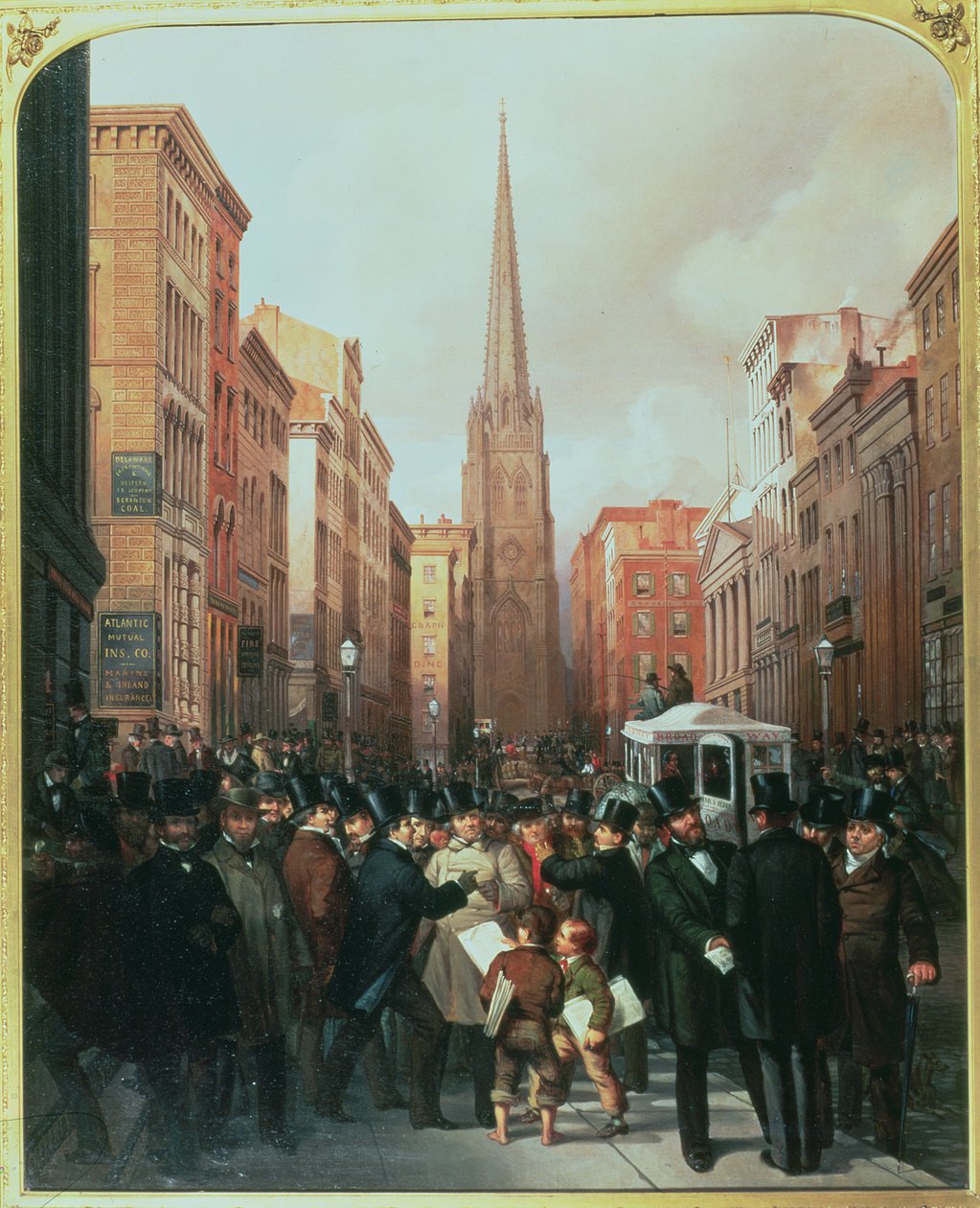 Wall Street, 13. oktober 1857 af J.H. and Rosenburg, C. Cafferty