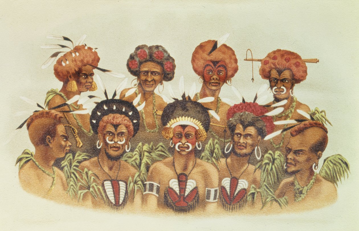 Natives of Humboldt Bay, fra At Anchor af J.J. Vild af J.J. Wild