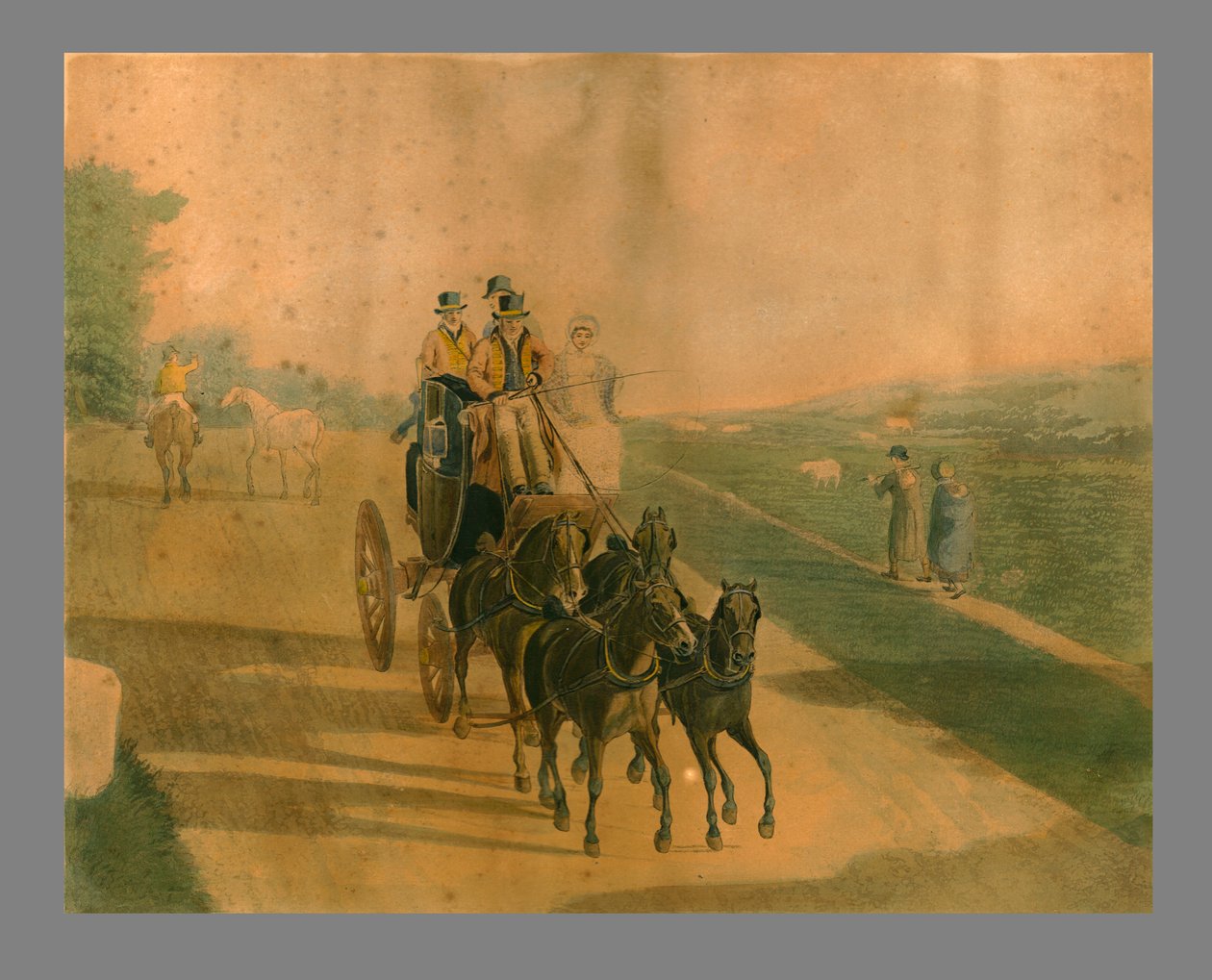 Postvogn, 1820 af J.L.A.