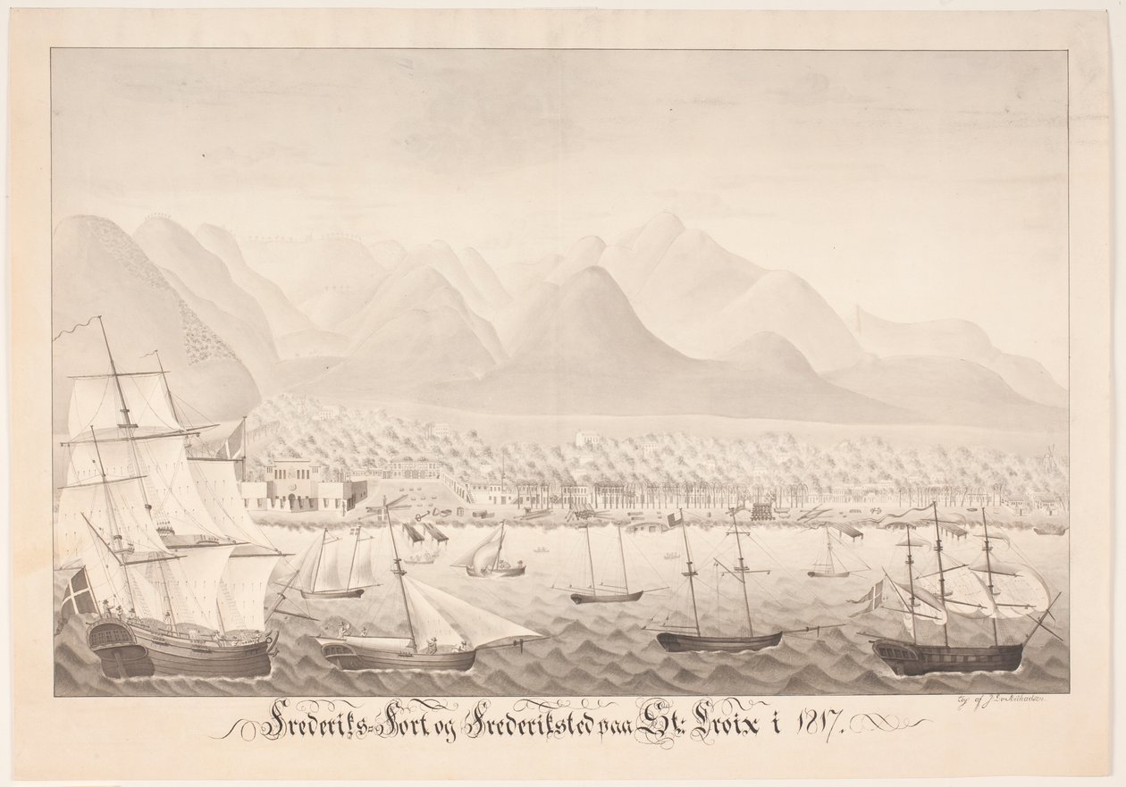Frederiksfort og Frederiksted på Skt Croix af J.L.V. Michaelsen