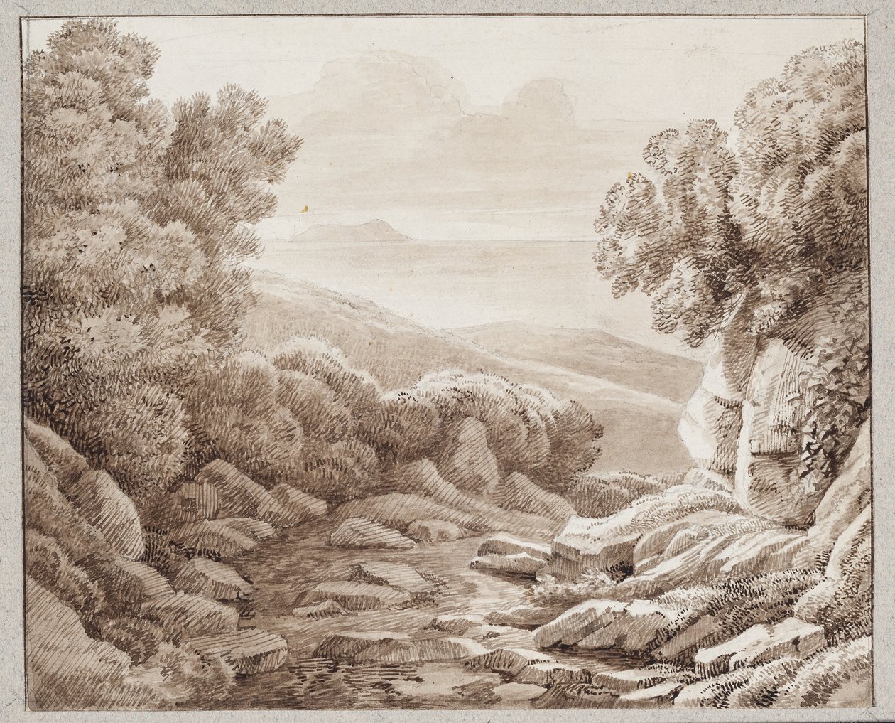 Landskab ved Montenero af J.L. Lund