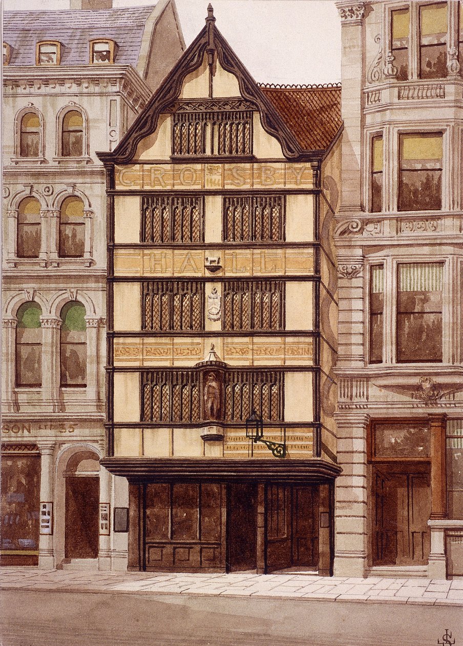 Crosby Hall, Bishopsgate, London, 1860 af JL Stewart
