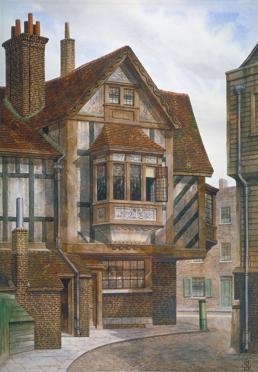 Huse i Bishopsgate, City of London, 1860. af JL Stewart