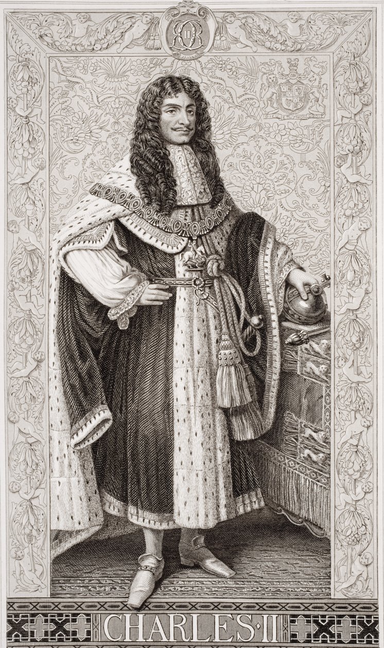 Charles II (1630-85) fra "Illustrations of English and Scottish History" bind I af J.L. Williams