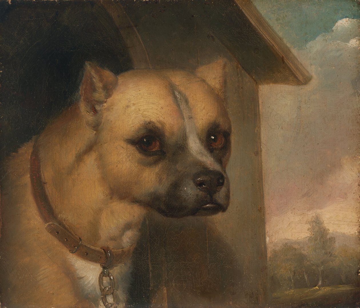 Staffordshire bullterrier tilhørende pastor John Gower af J.M. Crossland
