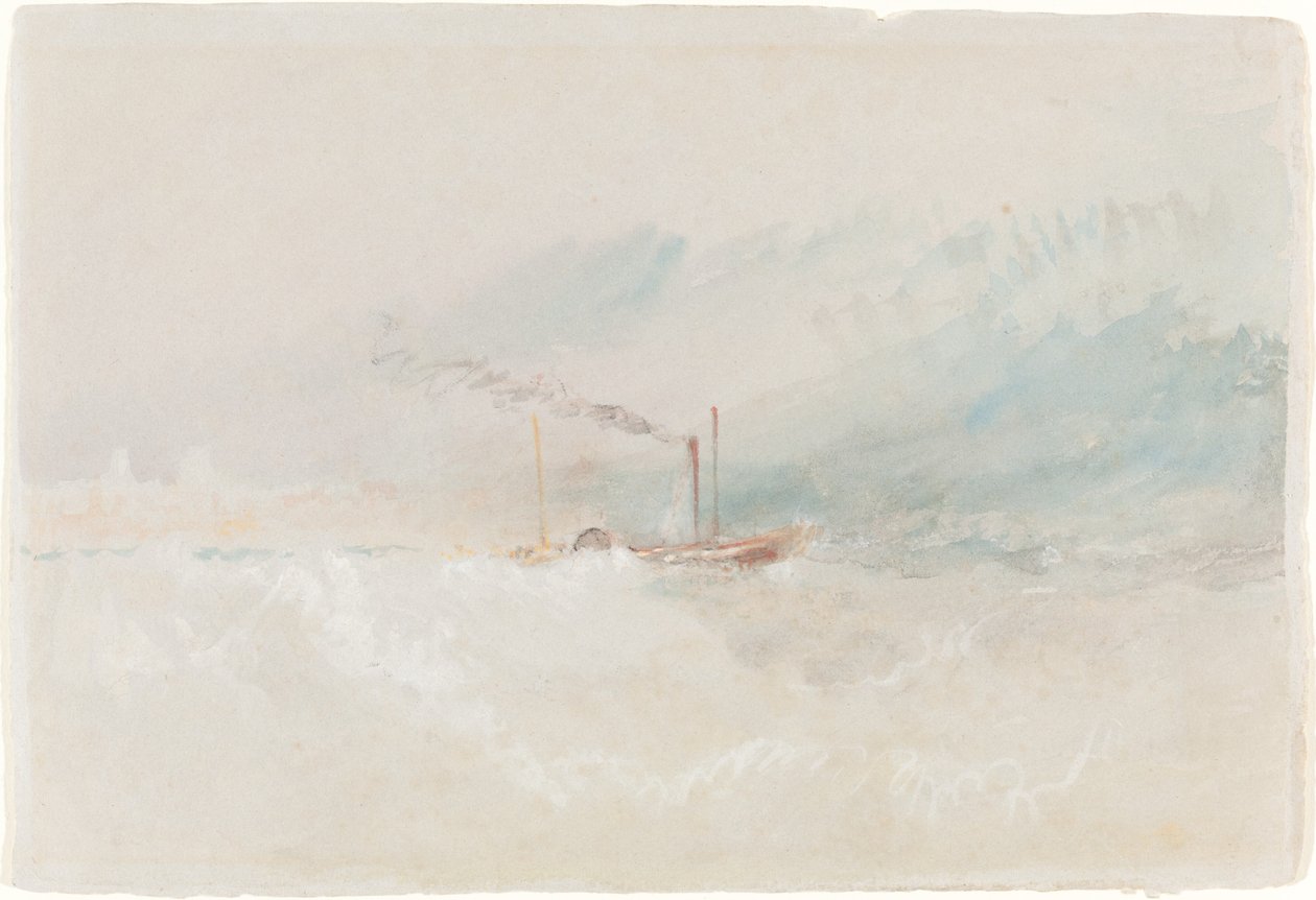 En pakkebåd ud for Dover, ca. 1836. af Joseph Mallord William Turner