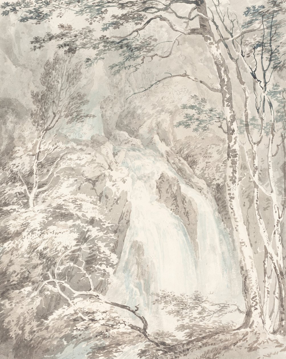 Et vandfald, 17951796. af Joseph Mallord William Turner