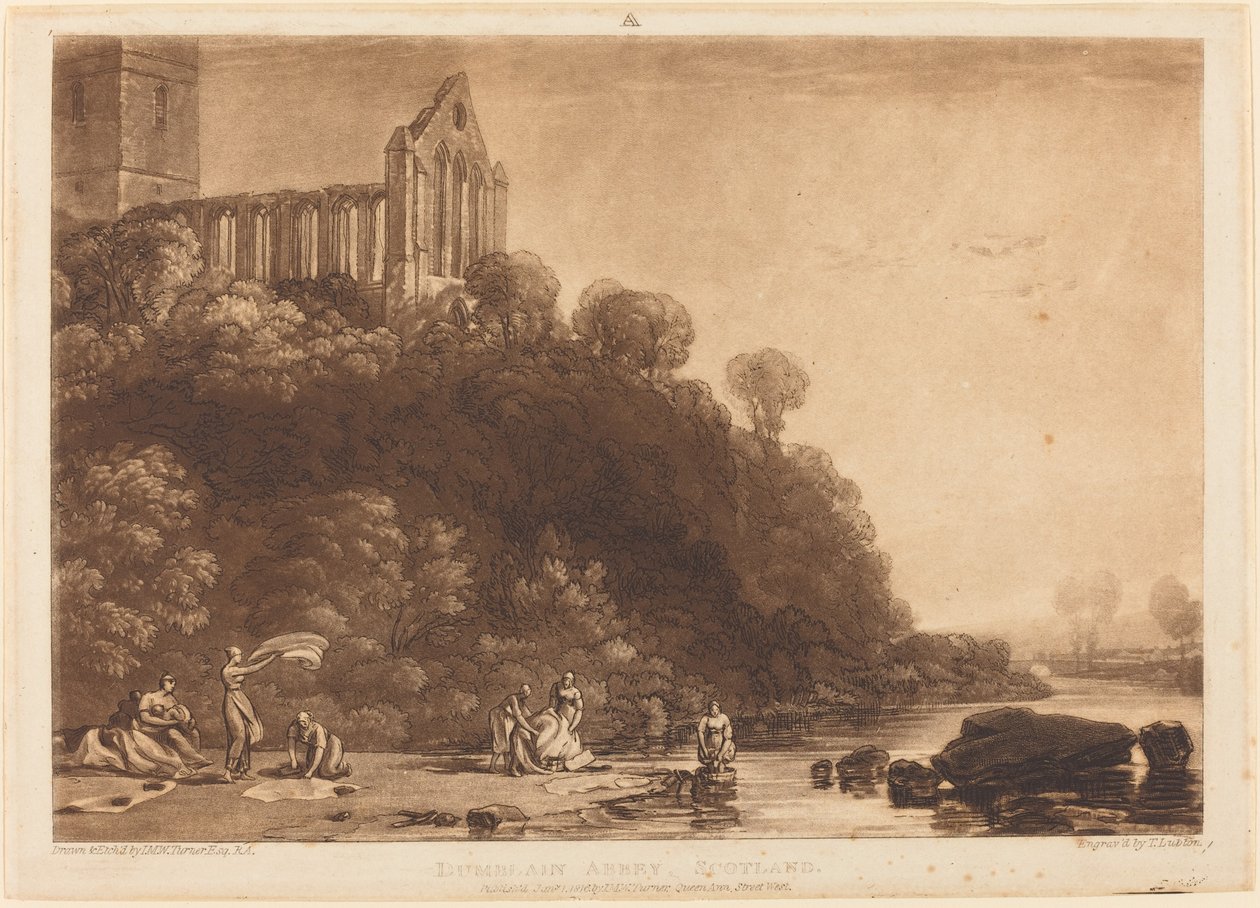 Dumblain Abbey, udgivet 1816. af Joseph Mallord William Turner