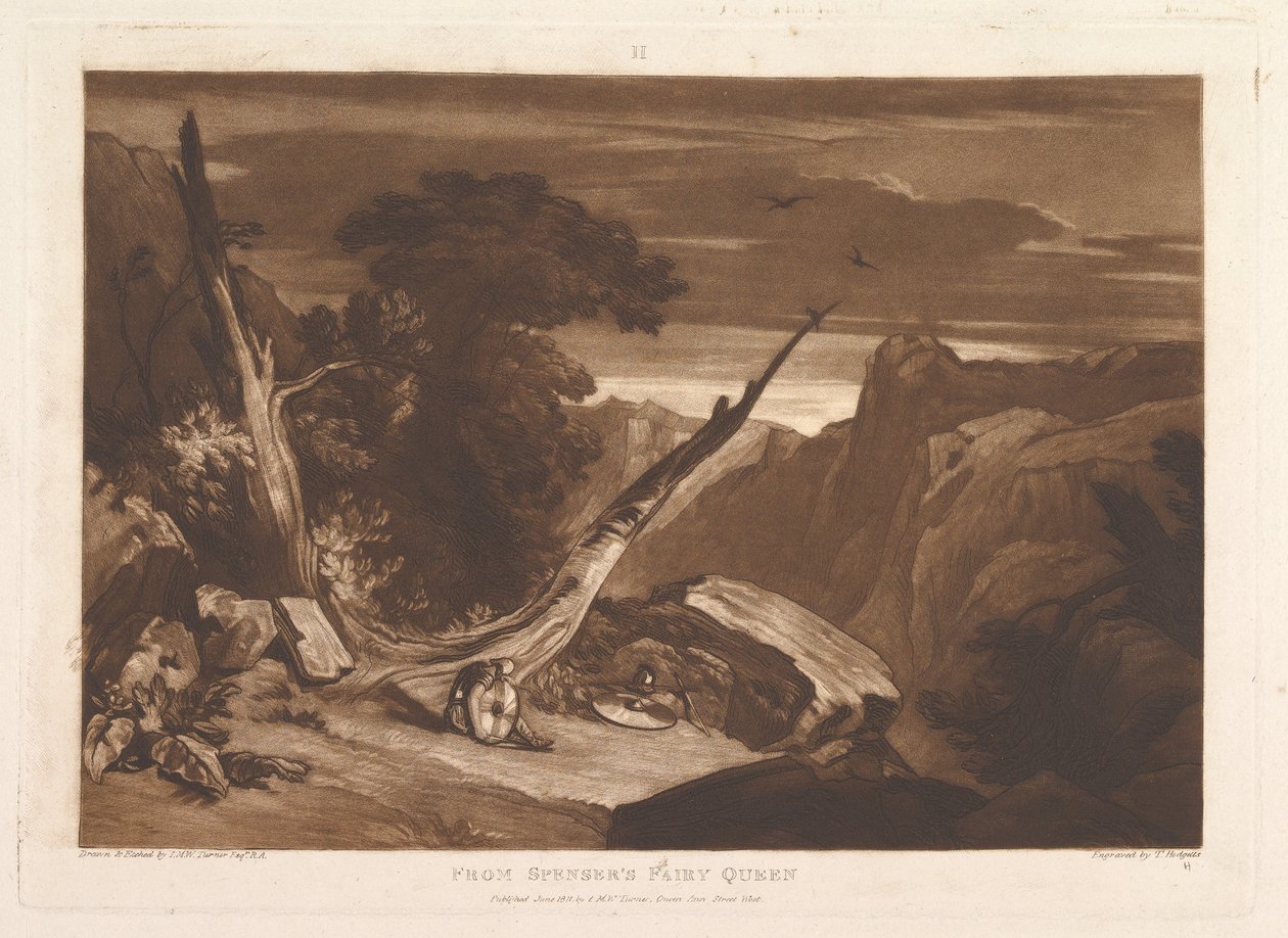 Fra Spensers Fairy Queen Liber Studiorum, del VII, tavle 36, juni 1811. af Joseph Mallord William Turner