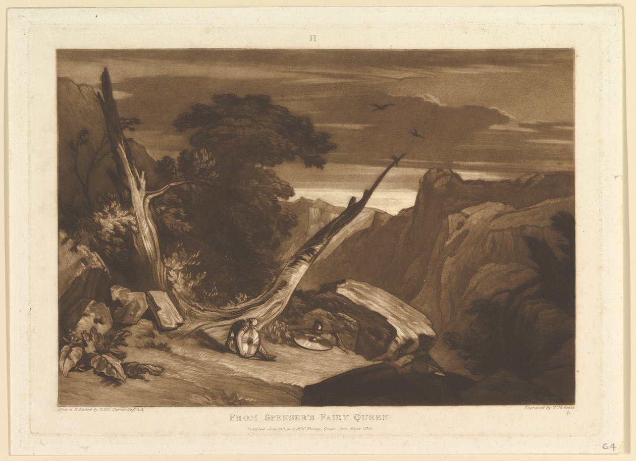 Fra Spensers Fairy Queen Liber Studiorum, del VII, tavle 36, juni 1811. af Joseph Mallord William Turner