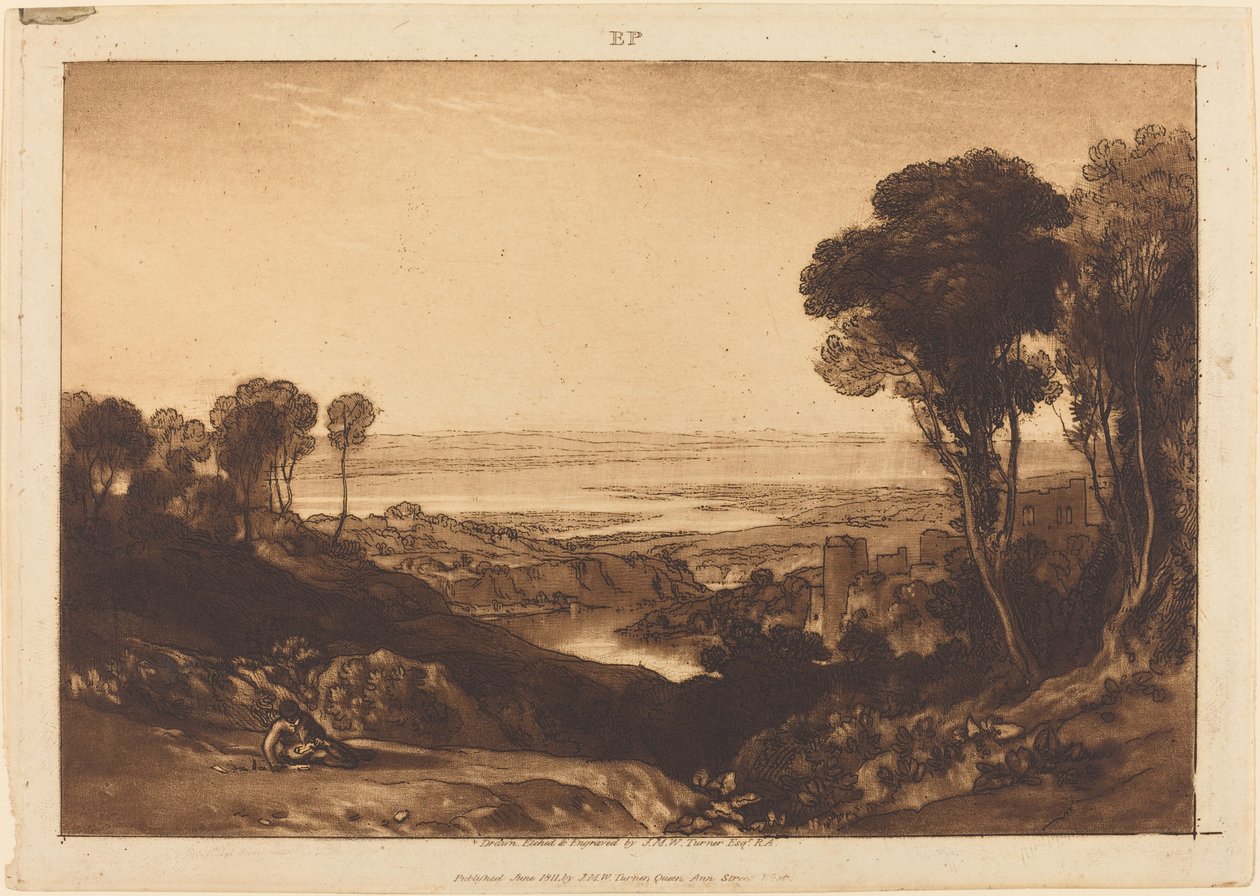 Junction of Severn and Wye, udgivet 1811. af Joseph Mallord William Turner