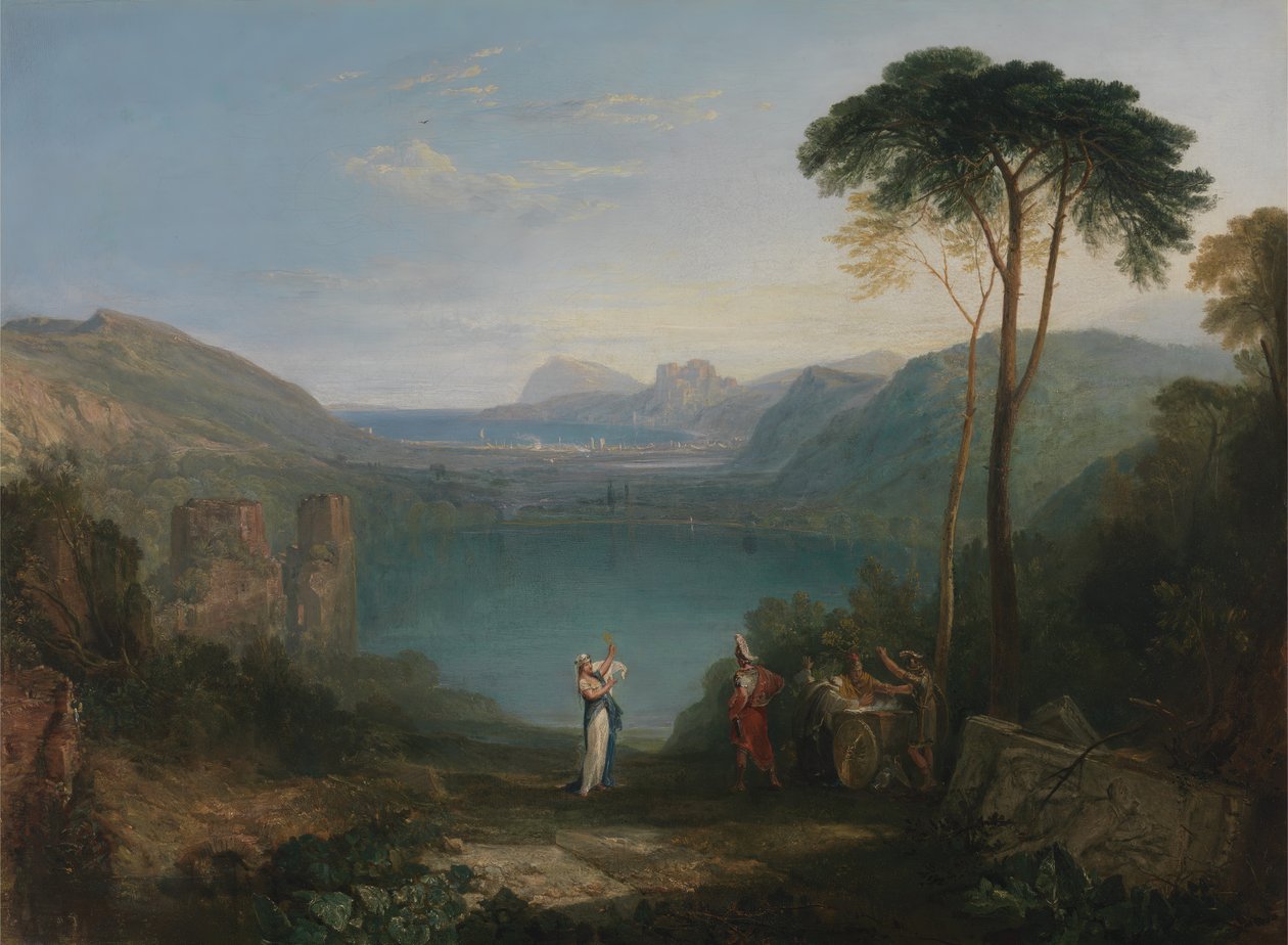Avernus-søen: Æneas og den cumæiske sibylle, mellem 1814 og 1815. af Joseph Mallord William Turner