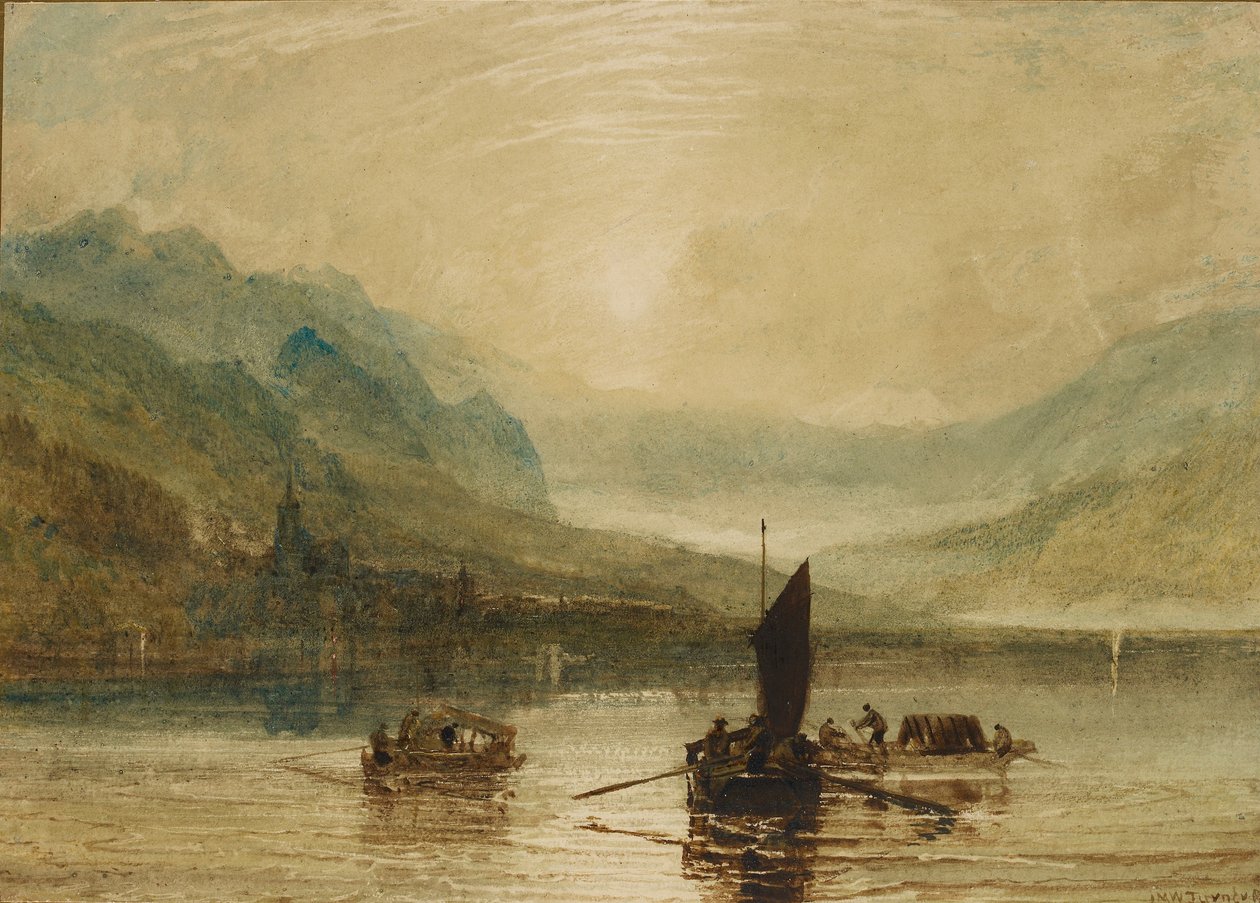 Brienz-søen, måneskin, 1802-1808 af Joseph Mallord William Turner