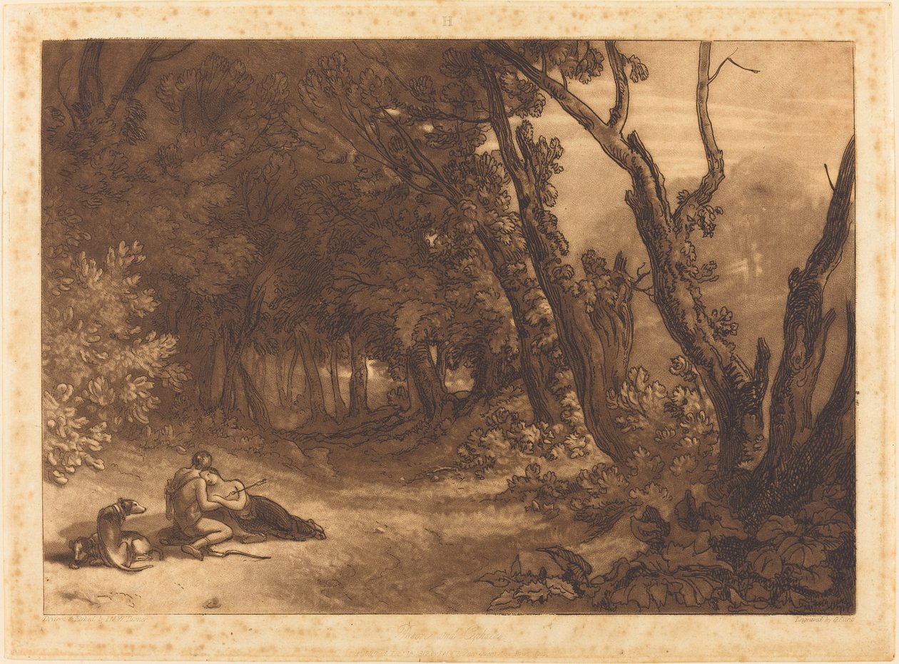 Procris og Cephalus, udgivet 1812. af Joseph Mallord William Turner