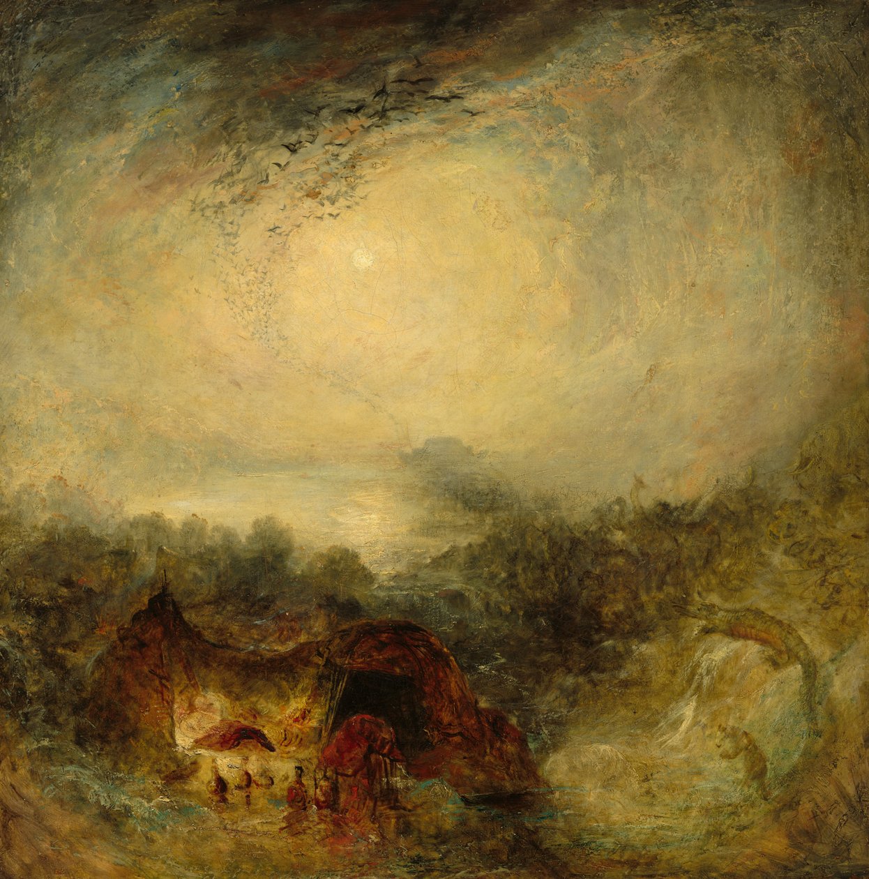 Syndflodens aften, ca. 1843. af Joseph Mallord William Turner