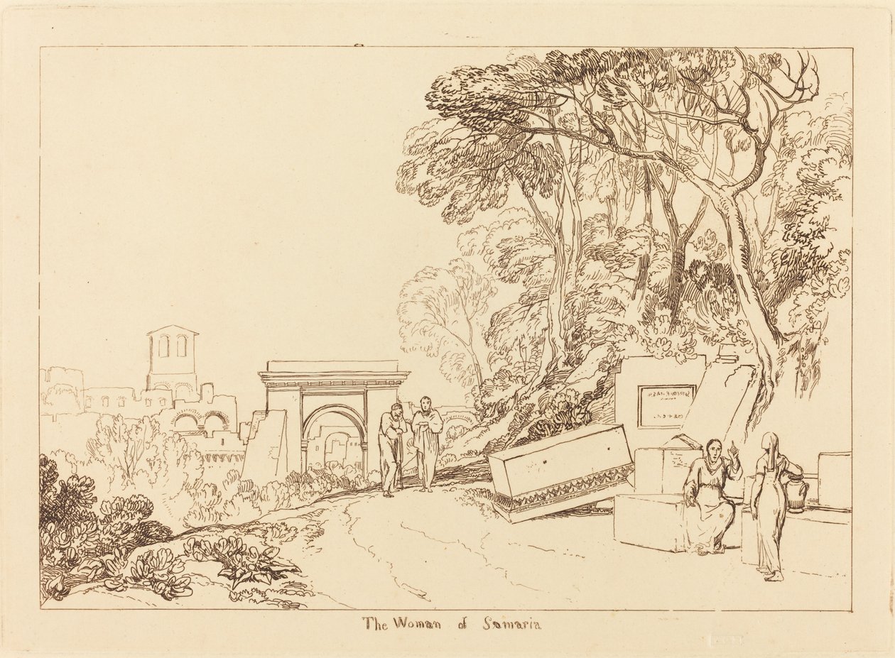 The Woman of Samaria, udgivet 1819. af Joseph Mallord William Turner