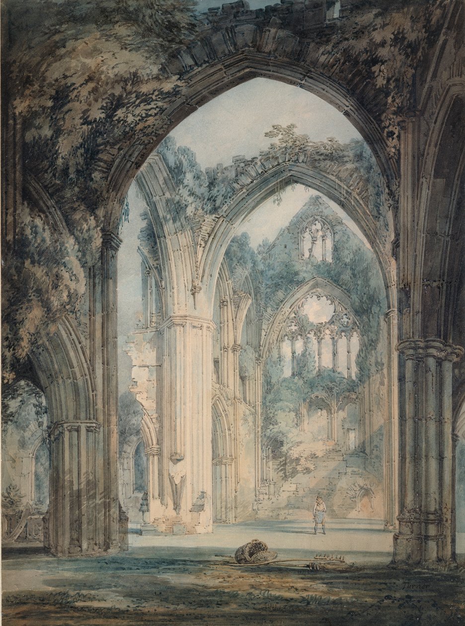 Transept af Tintern Abbey, Monmouthshire, c1794 af Joseph Mallord William Turner