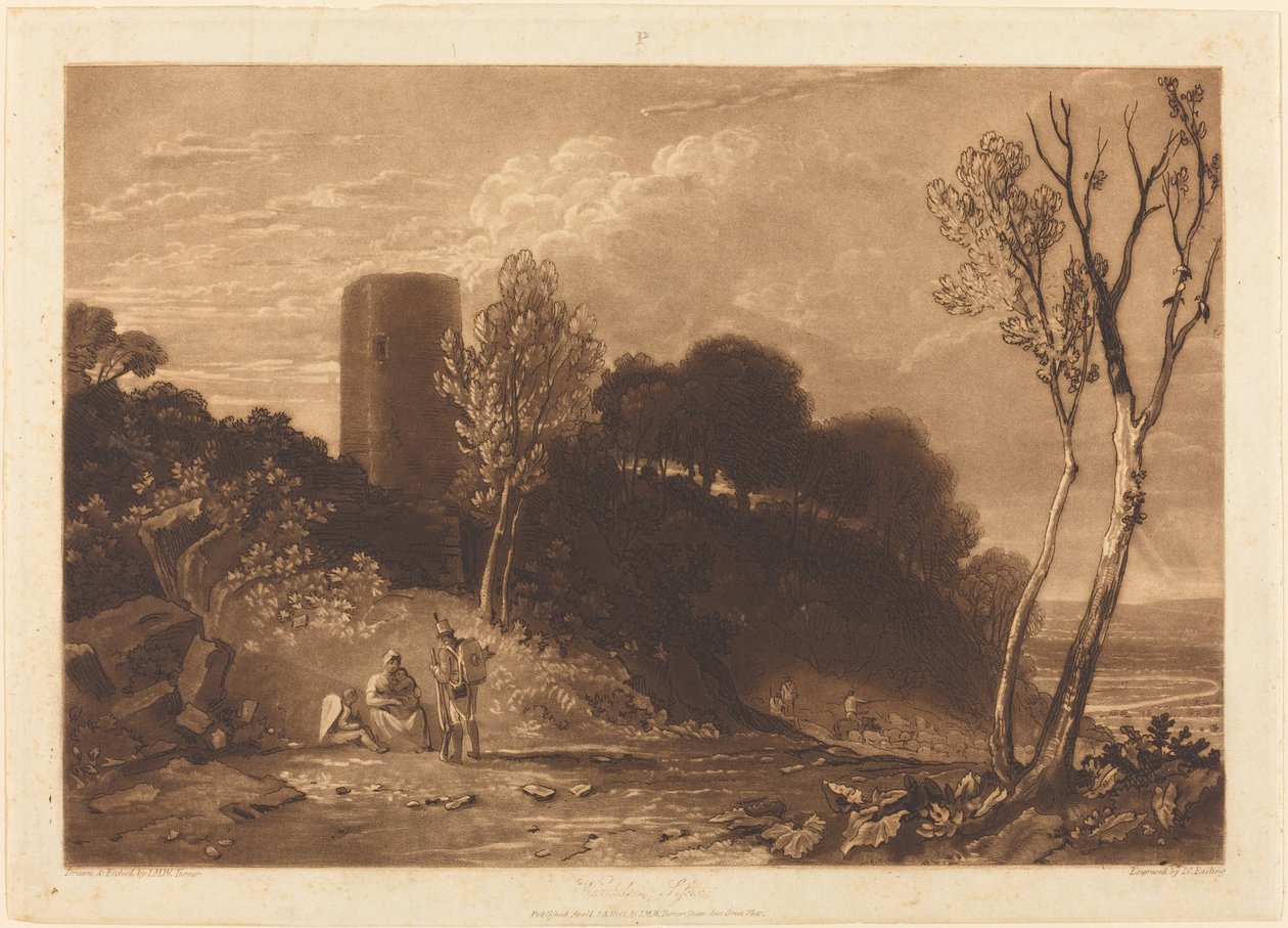 Winchelsea, Sussex, udgivet 1812. af Joseph Mallord William Turner