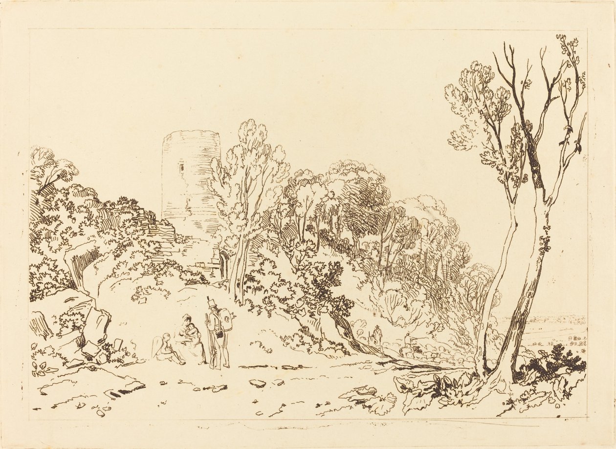 Winchelsea, Sussex, udgivet 1812. af Joseph Mallord William Turner