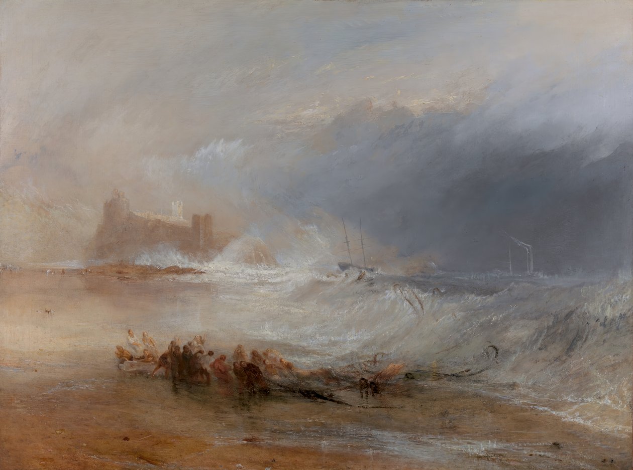 Wreckers -- Coast of Northumberland, med en dampbåd, der assisterer et skib off Shore, mellem 1833 og af Joseph Mallord William Turner