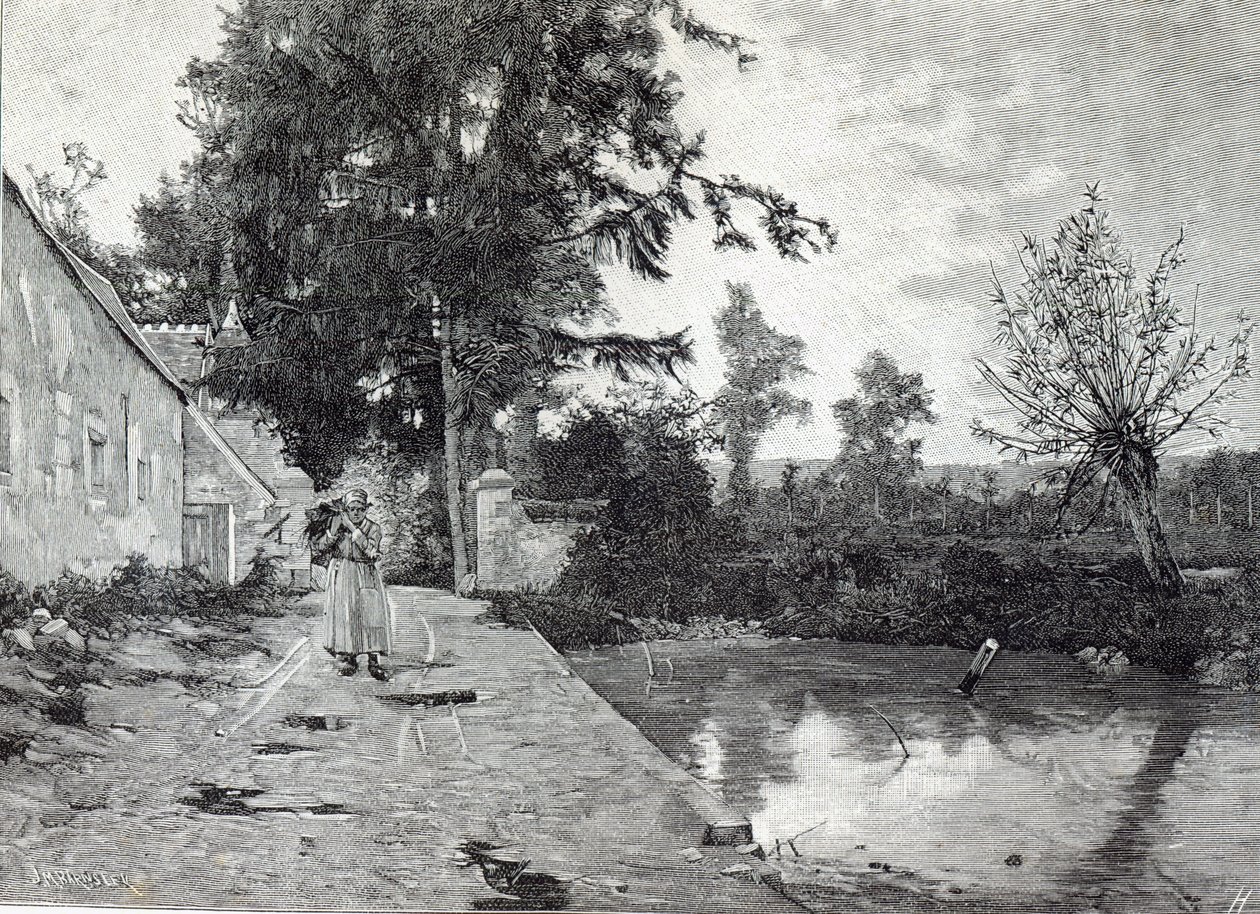 Efter regnen, fra Leisure Hour, 1888 af J.M. Barnsley