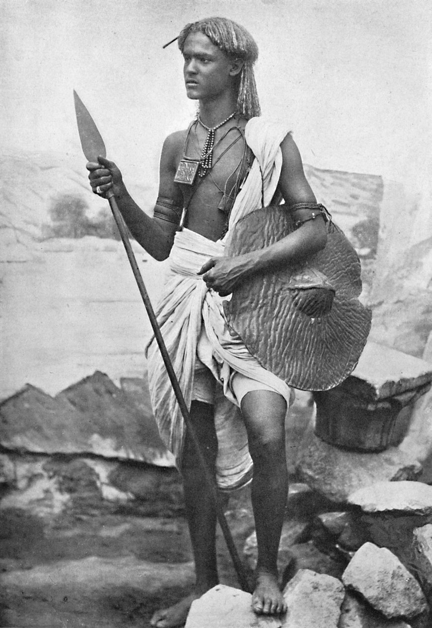 En Bishari Hamite, nubisk ørken, mellem Nilen og Det Røde Hav, 1912 af JP Sebach