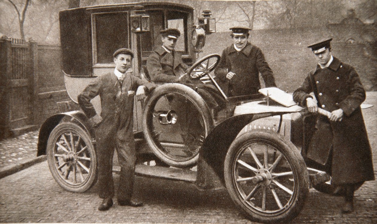Første taxa i Liverpool, Merseyside, 1906 af JP Wood