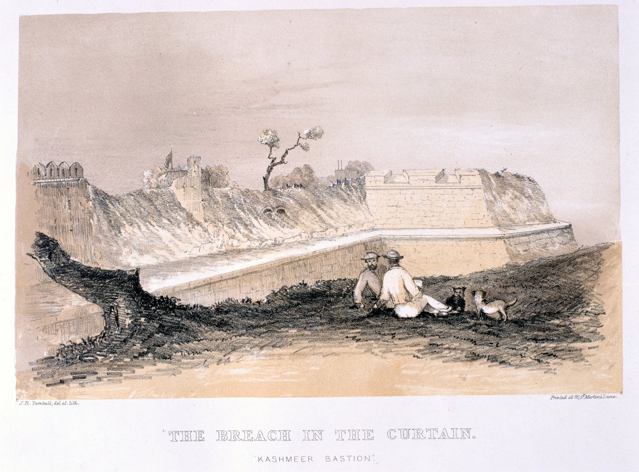 The Breach in the Curtain, udgivet af T. McLean, 1858 af J.R. Turnbull