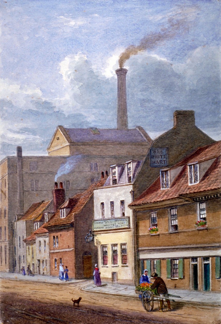 The White Hart Inn, High Street, Shadwell, London, c1865 af JT Wilson