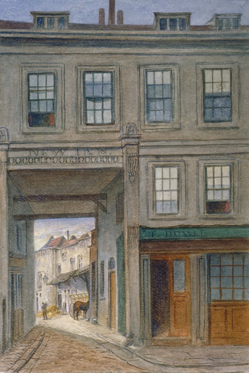 Udsigt over New Inn, Old Bailey, City of London, 1868 af JT Wilson