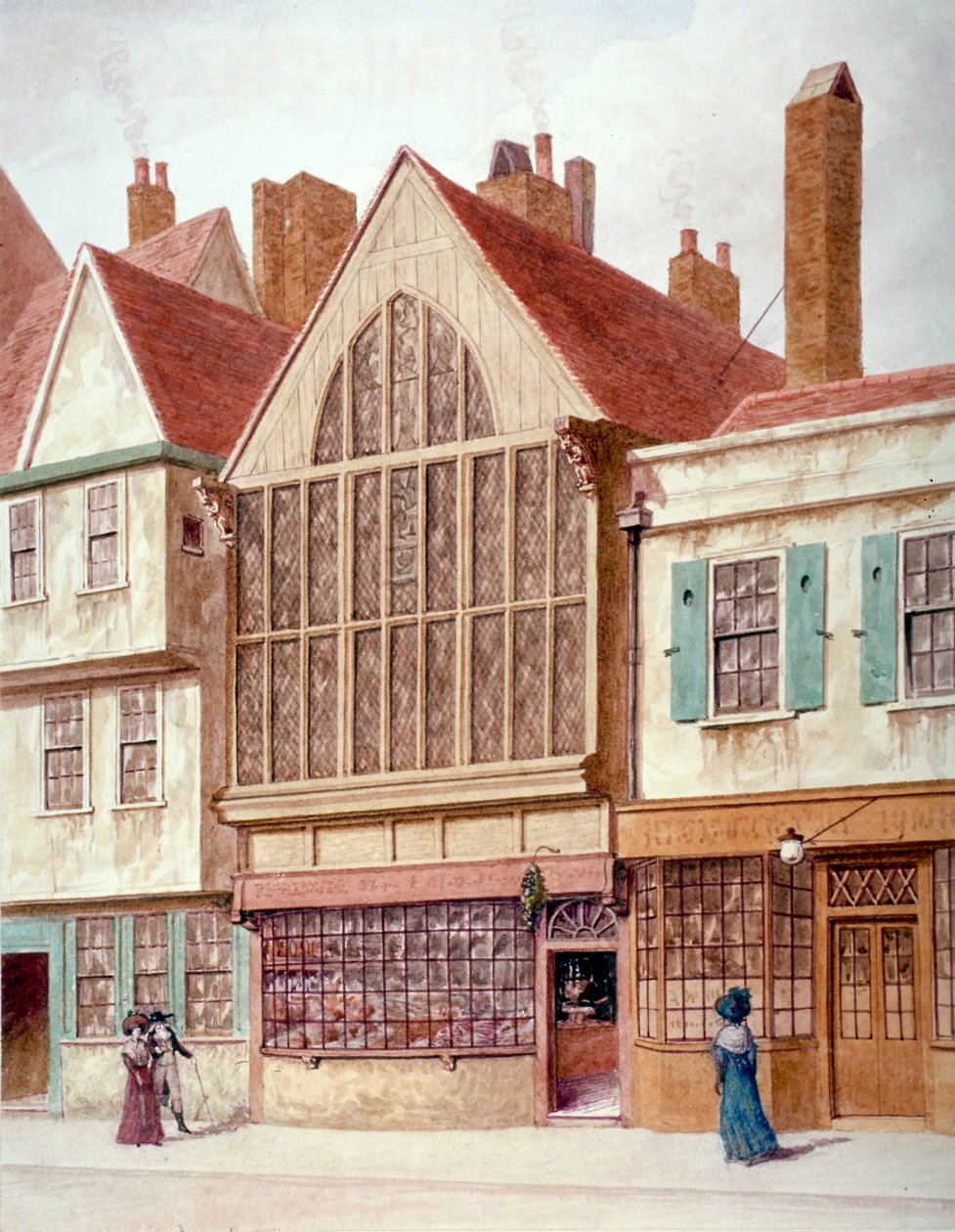 Udsigt over Trinity Hall, Aldersgate Street, City of London, 1780. af JT Wilson