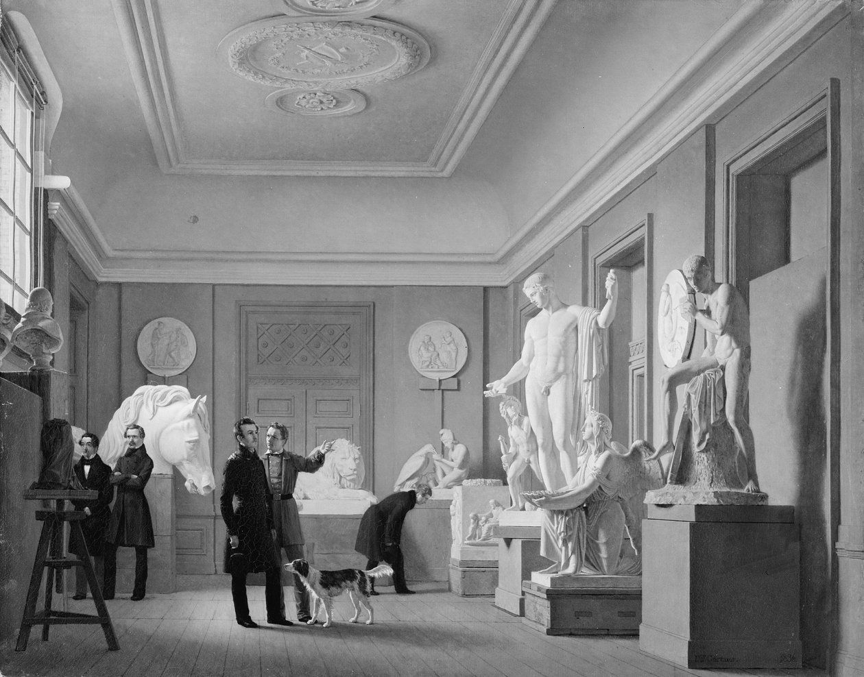 Thorvaldsens Atelier i Det Kongelige Kunstakademi, København af J.V. Gertner