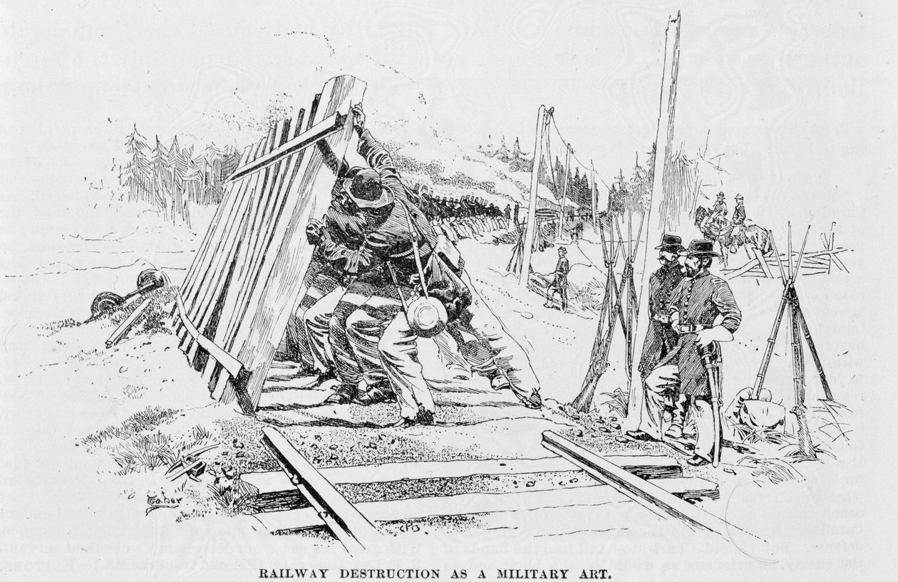 Jernbaneødelæggelse som en militær kunst, illustration fra 