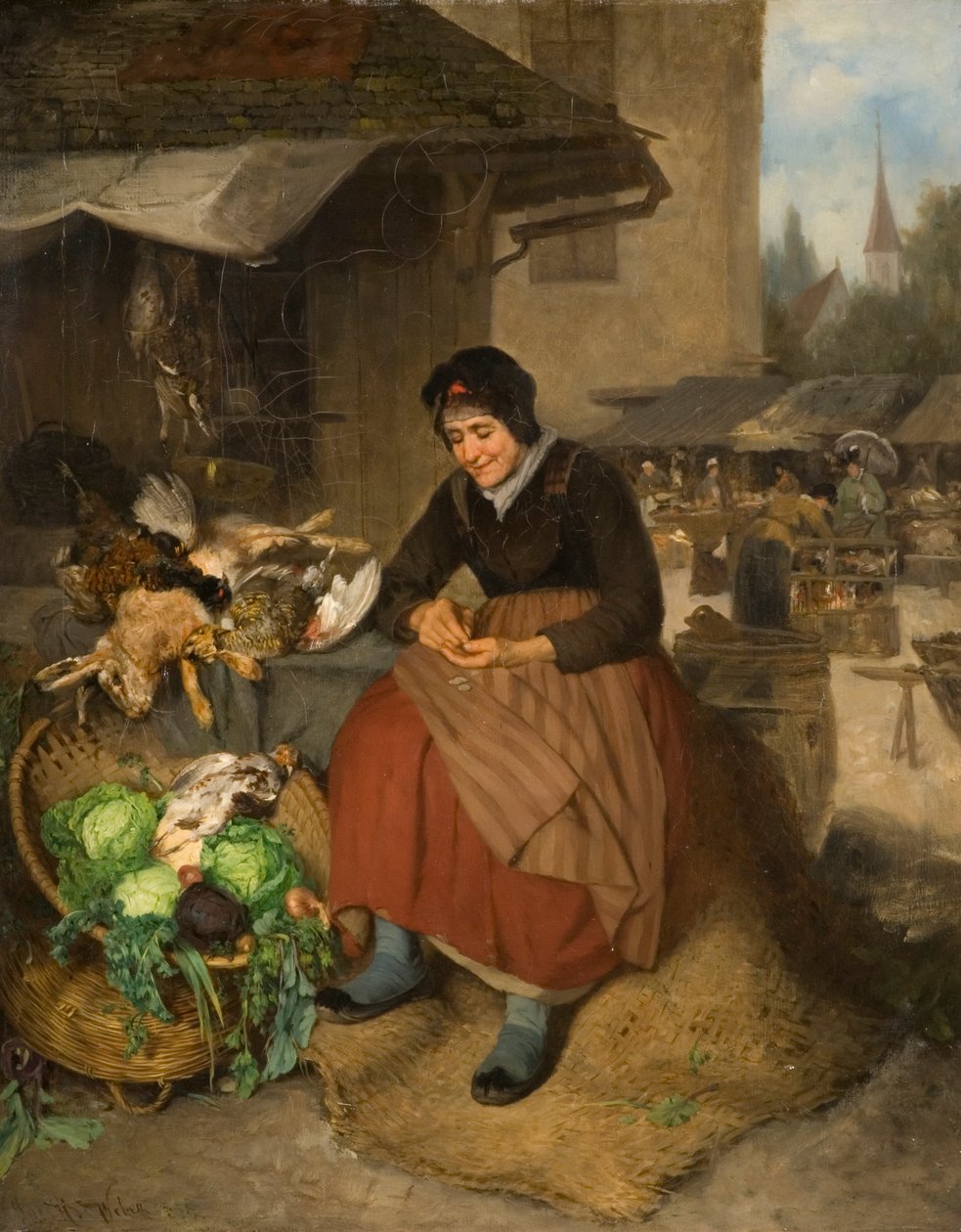 Tæller hendes gevinster, 1894 af J.W. Weben
