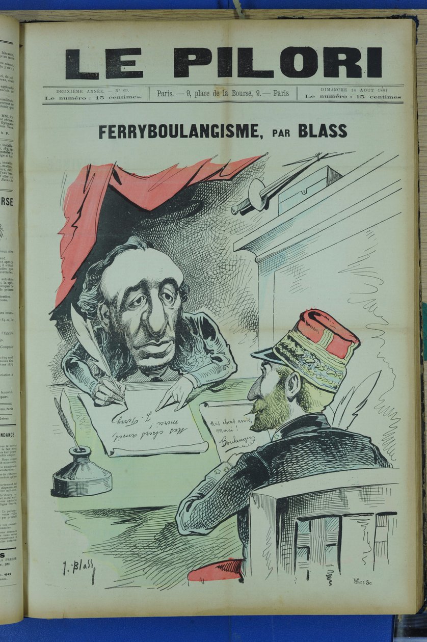 Kansi "Le Pilori", Satirique en Colors af J. (1847-1892) Blass