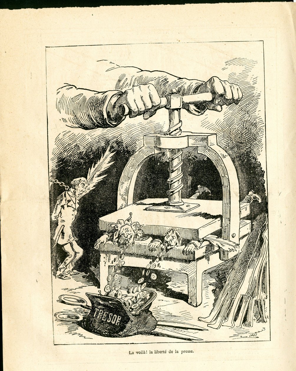 Le Triboulet, satirisk i B&W af J. (1847-1892) Blass