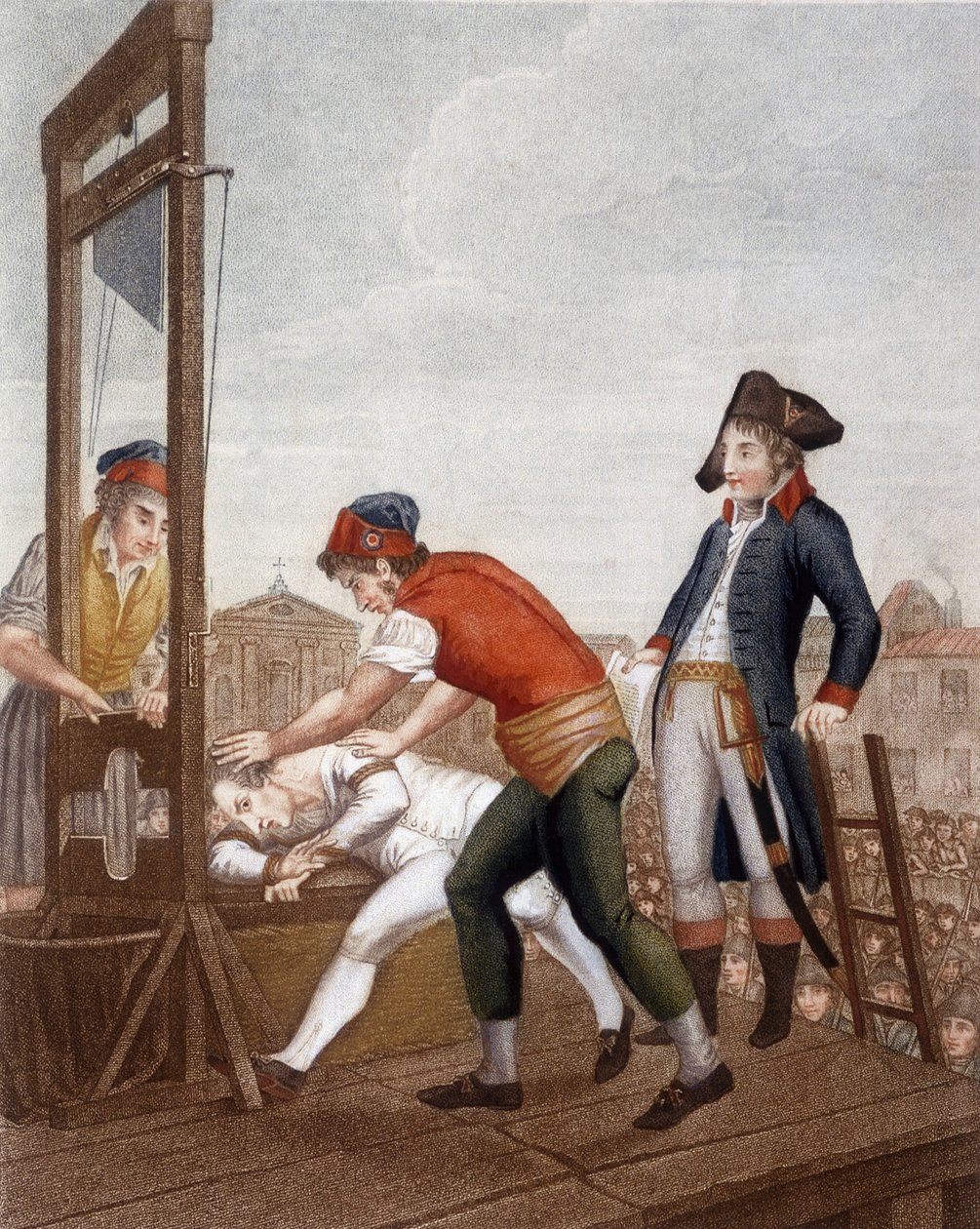 Maximilien Marie Isidore de Robespierre ved guillotinen af J. (after) Beys