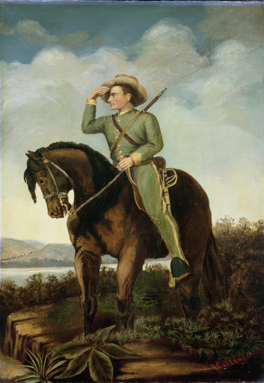 En konfødereret spejder af general Turner Ashby i dalen nær Luray og New Jacket af J. A. Collins