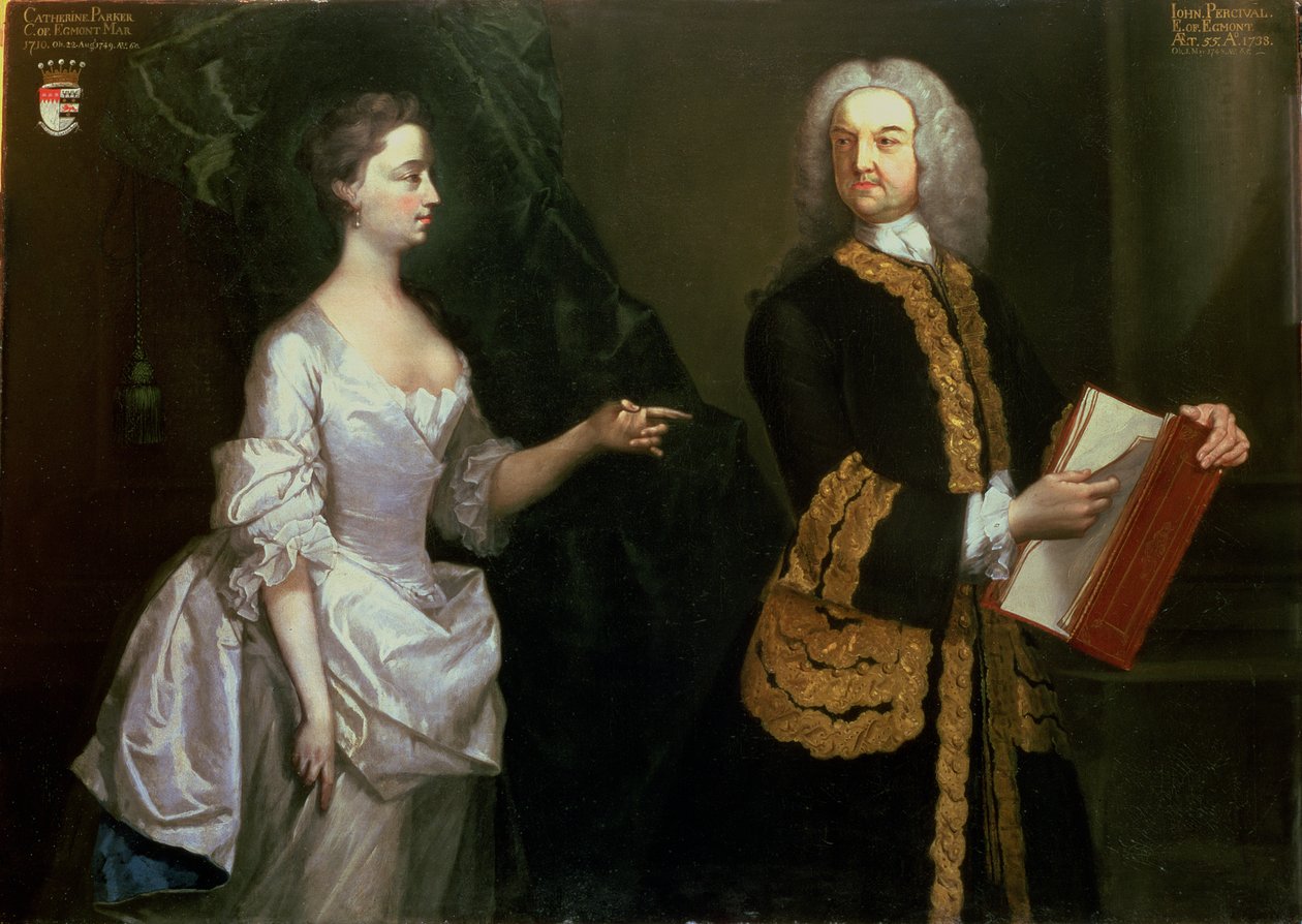 Et gruppeportræt af John Perceval, 1. jarl af Egmont af J. Alberry