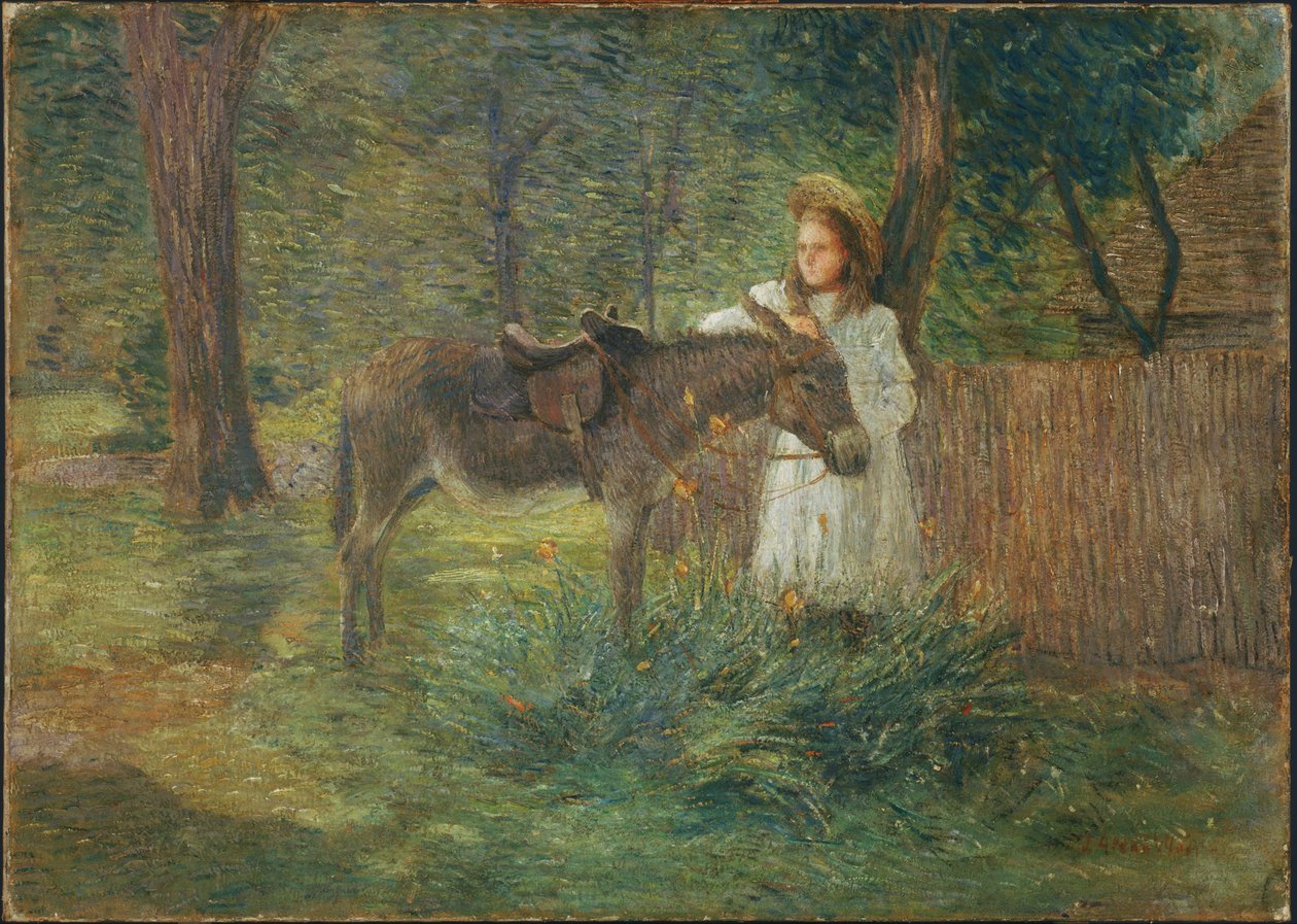 Efter rideturen / Besøg hos naboer af J. Alden Weir