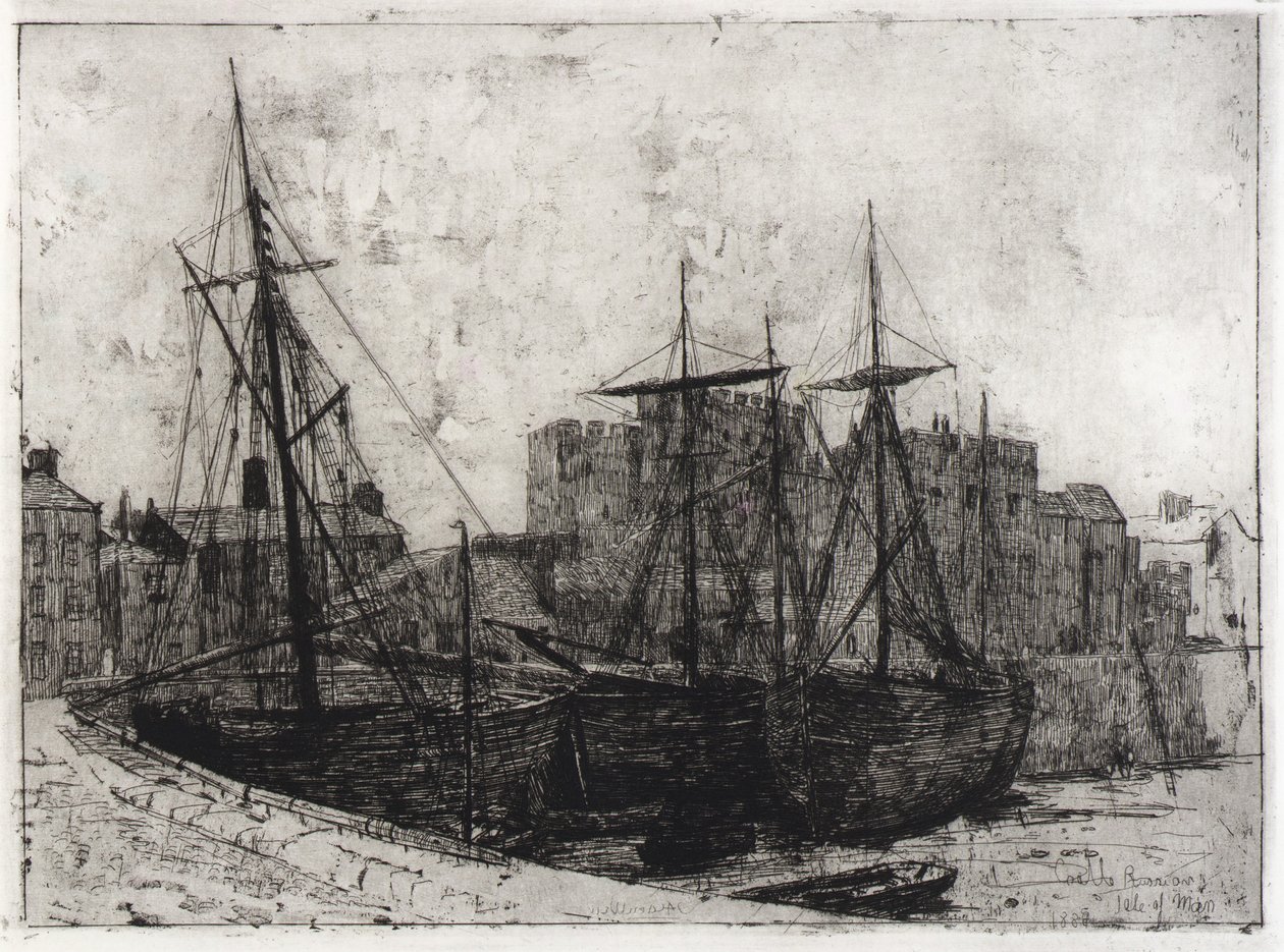 Castle Rushen - øen Man af J. Alden Weir